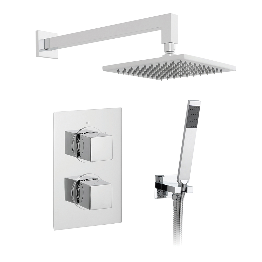 Salto 2 Outlet Thermostatic Concealed Shower Package - Infinita